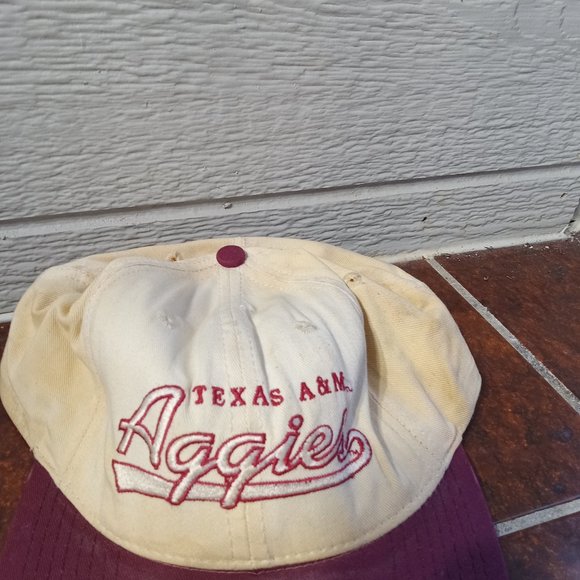 Vintage 90s Texas A&M Aggies University Made in USA Snapback Hat - Picture 2 of 4